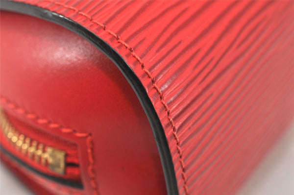 Authentic Louis Vuitton Epi Dauphine Cosmetic Pouch Red M48447 LV Junk 4313K