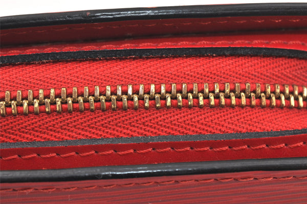 Authentic Louis Vuitton Epi Dauphine Cosmetic Pouch Red M48447 LV Junk 4313K