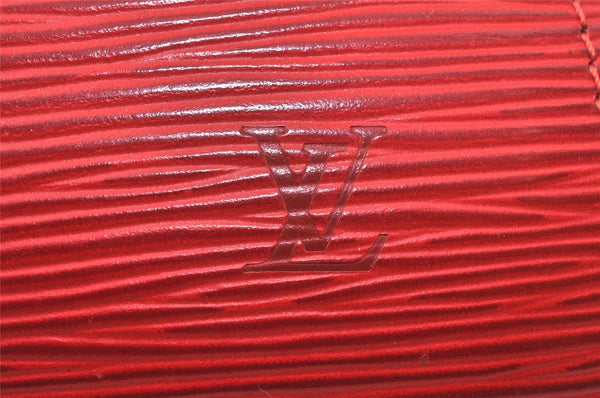 Authentic Louis Vuitton Epi Dauphine Cosmetic Pouch Red M48447 LV Junk 4313K