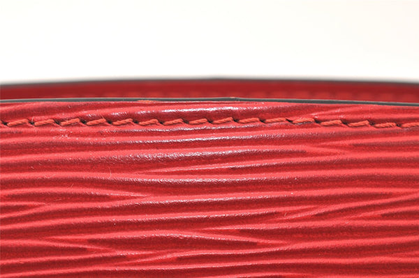 Authentic Louis Vuitton Epi Dauphine Cosmetic Pouch Red M48447 LV Junk 4313K