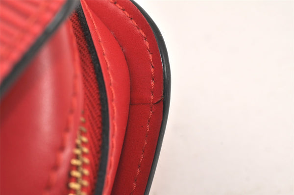 Authentic Louis Vuitton Epi Dauphine Cosmetic Pouch Red M48447 LV Junk 4313K