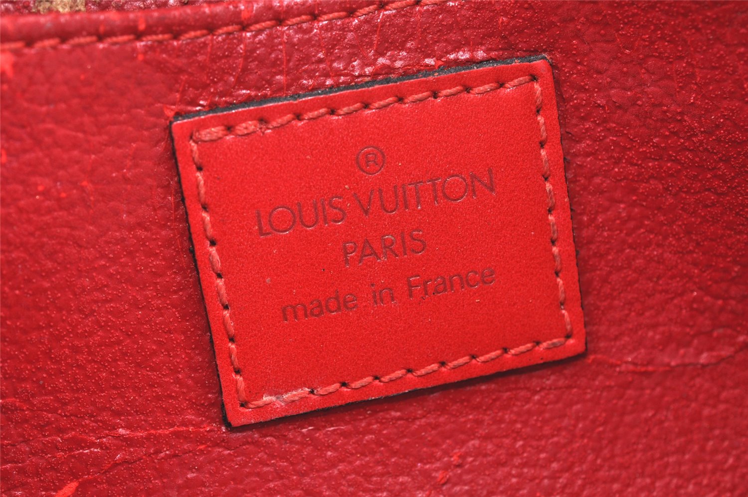Authentic Louis Vuitton Epi Dauphine Cosmetic Pouch Red M48447 LV Junk 4313K