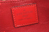 Authentic Louis Vuitton Epi Dauphine Cosmetic Pouch Red M48447 LV Junk 4313K