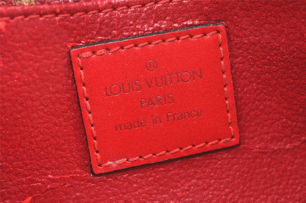 Authentic Louis Vuitton Epi Dauphine Cosmetic Pouch Red M48447 LV Junk 4313K