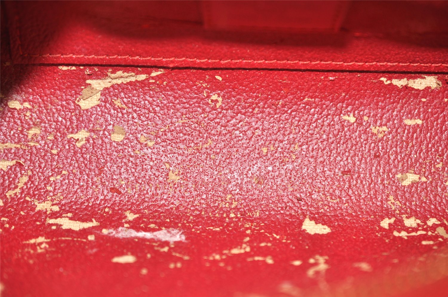 Authentic Louis Vuitton Epi Dauphine Cosmetic Pouch Red M48447 LV Junk 4313K