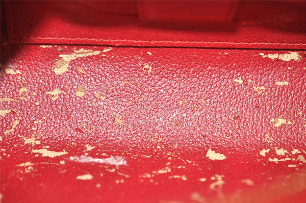 Authentic Louis Vuitton Epi Dauphine Cosmetic Pouch Red M48447 LV Junk 4313K