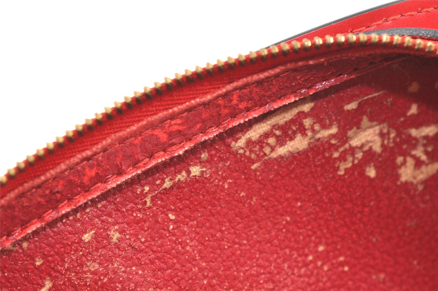 Authentic Louis Vuitton Epi Dauphine Cosmetic Pouch Red M48447 LV Junk 4313K
