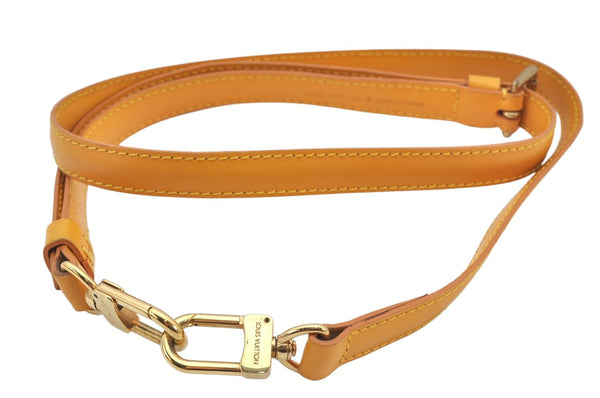 Authentic Louis Vuitton Leather Shoulder Strap Yellow 39.8-47.2" LV 4314K