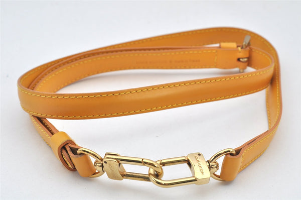 Authentic Louis Vuitton Leather Shoulder Strap Yellow 39.8-47.2" LV 4314K