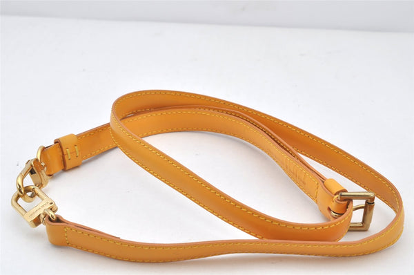 Authentic Louis Vuitton Leather Shoulder Strap Yellow 39.8-47.2" LV 4314K