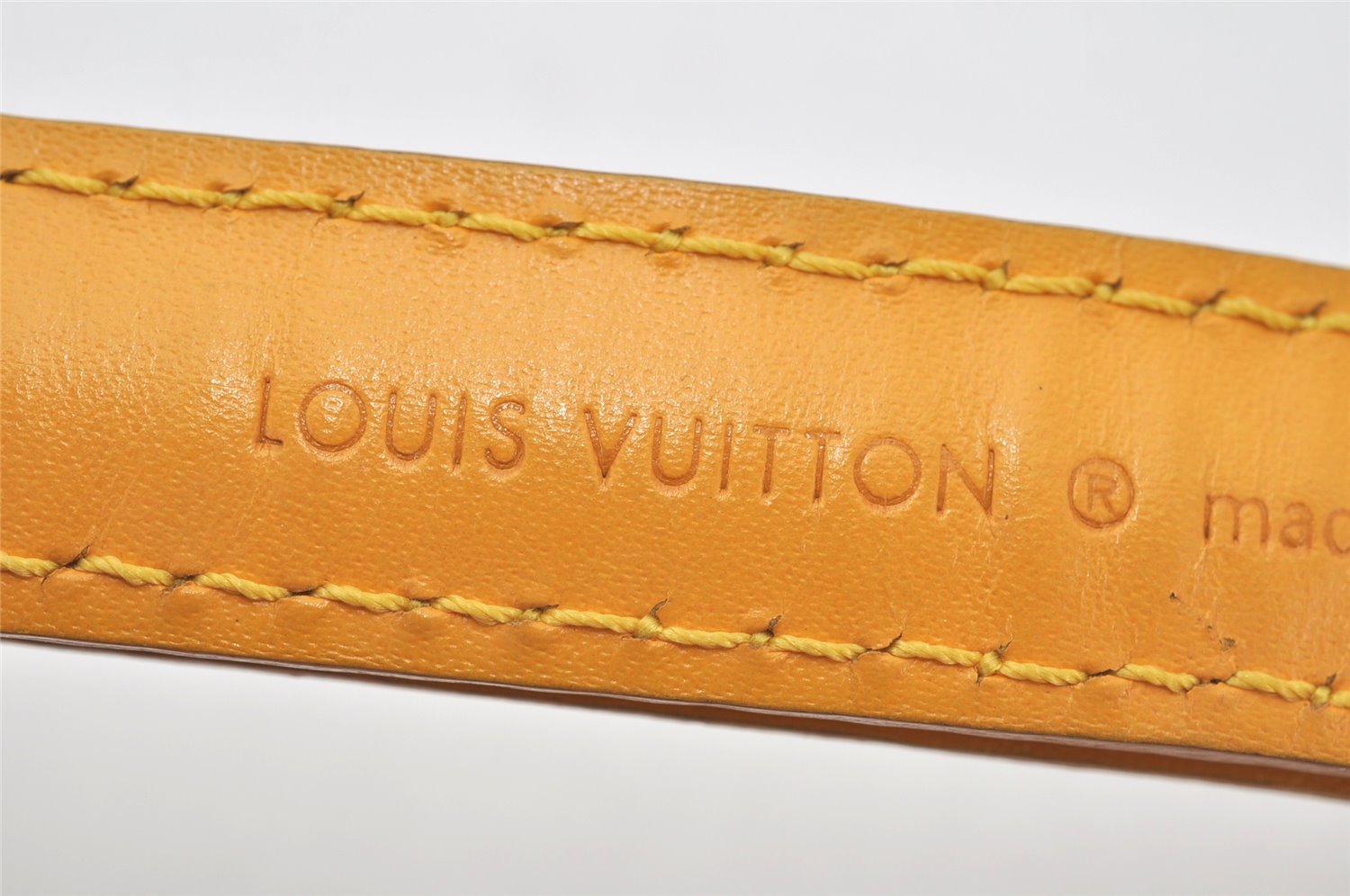 Authentic Louis Vuitton Leather Shoulder Strap Yellow 39.8-47.2
