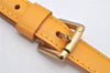 Authentic Louis Vuitton Leather Shoulder Strap Yellow 39.8-47.2" LV 4314K