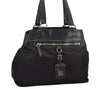 Authentic PRADA Vintage Nylon Tessuto Leather Shoulder Tote Bag Black 4316J