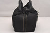 Authentic PRADA Vintage Nylon Tessuto Leather Shoulder Tote Bag Black 4316J
