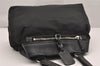 Authentic PRADA Vintage Nylon Tessuto Leather Shoulder Tote Bag Black 4316J