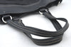 Authentic PRADA Vintage Nylon Tessuto Leather Shoulder Tote Bag Black 4316J