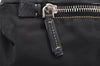 Authentic PRADA Vintage Nylon Tessuto Leather Shoulder Tote Bag Black 4316J