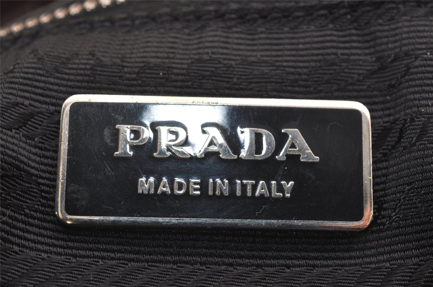 Authentic PRADA Vintage Nylon Tessuto Leather Shoulder Tote Bag Black 4316J