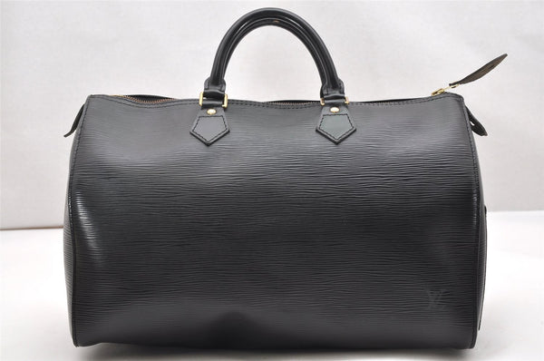 Authentic Louis Vuitton Epi Speedy 35 Hand Boston Bag Black M42992 LV 4316K