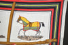 Authentic HERMES Carre 90 Scarf "Couvertures et Tenues de Jour" Silk White 4317J