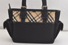 Authentic BURBERRY Nova Check Nylon Leather Shoulder Hand Bag Black 4317K