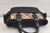 Authentic BURBERRY Nova Check Nylon Leather Shoulder Hand Bag Black 4317K