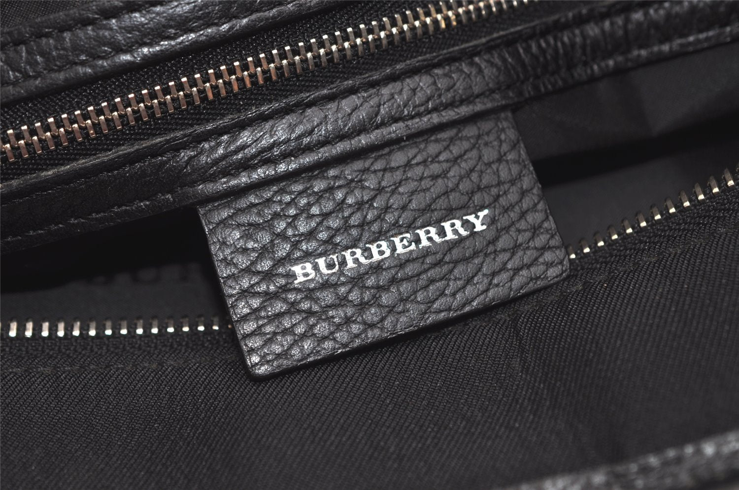 Authentic BURBERRY Nova Check Nylon Leather Shoulder Hand Bag Black 4317K