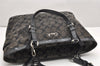 Authentic COACH Signature Shoulder Tote Bag Canvas Leather F17726 Black 4318K