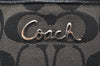 Authentic COACH Signature Shoulder Tote Bag Canvas Leather F17726 Black 4318K