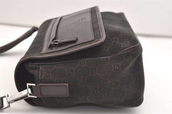 Authentic GUCCI Shoulder Cross Body Bag GG Canvas Leather 28562 Brown 4319J