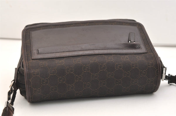 Authentic GUCCI Shoulder Cross Body Bag GG Canvas Leather 28562 Brown 4319J