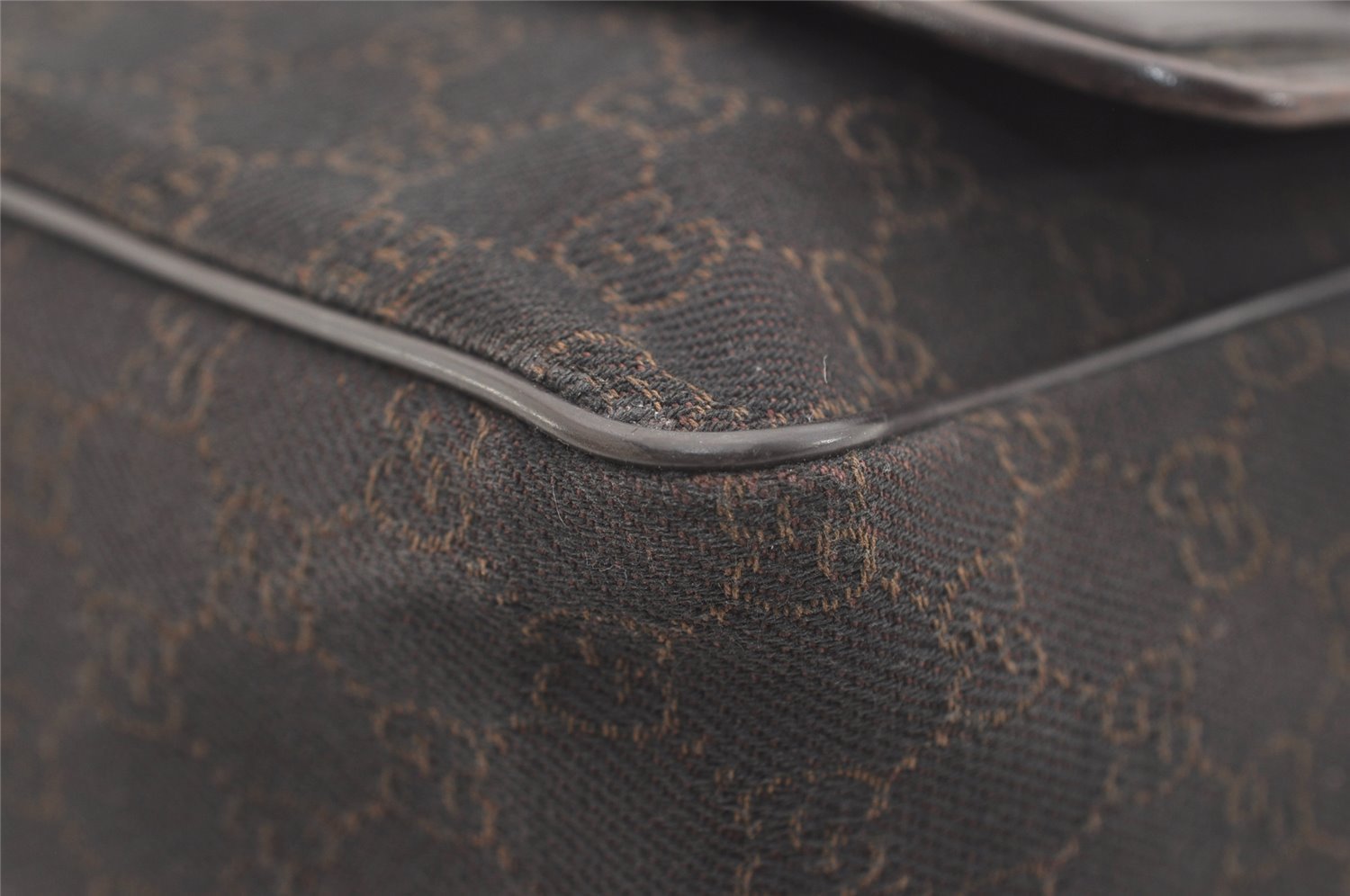 Authentic GUCCI Shoulder Cross Body Bag GG Canvas Leather 28562 Brown 4319J