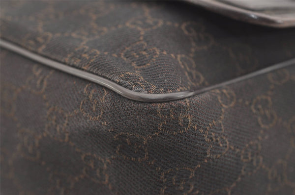Authentic GUCCI Shoulder Cross Body Bag GG Canvas Leather 28562 Brown 4319J