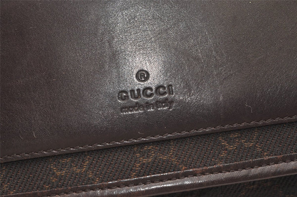 Authentic GUCCI Shoulder Cross Body Bag GG Canvas Leather 28562 Brown 4319J