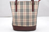 Authentic BURBERRY Nova Check Shoulder Tote Bag Purse Canvas Leather Beige 4319K