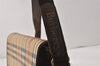 Authentic Burberrys Nova Check Shoulder Cross Bag PVC Suede Leather Beige 4320K