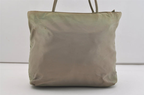 Authentic PRADA TESSUTO CITY Nylon Shoulder Tote Bag B7276 Light Green 4321J