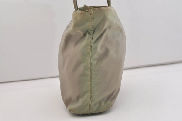 Authentic PRADA TESSUTO CITY Nylon Shoulder Tote Bag B7276 Light Green 4321J