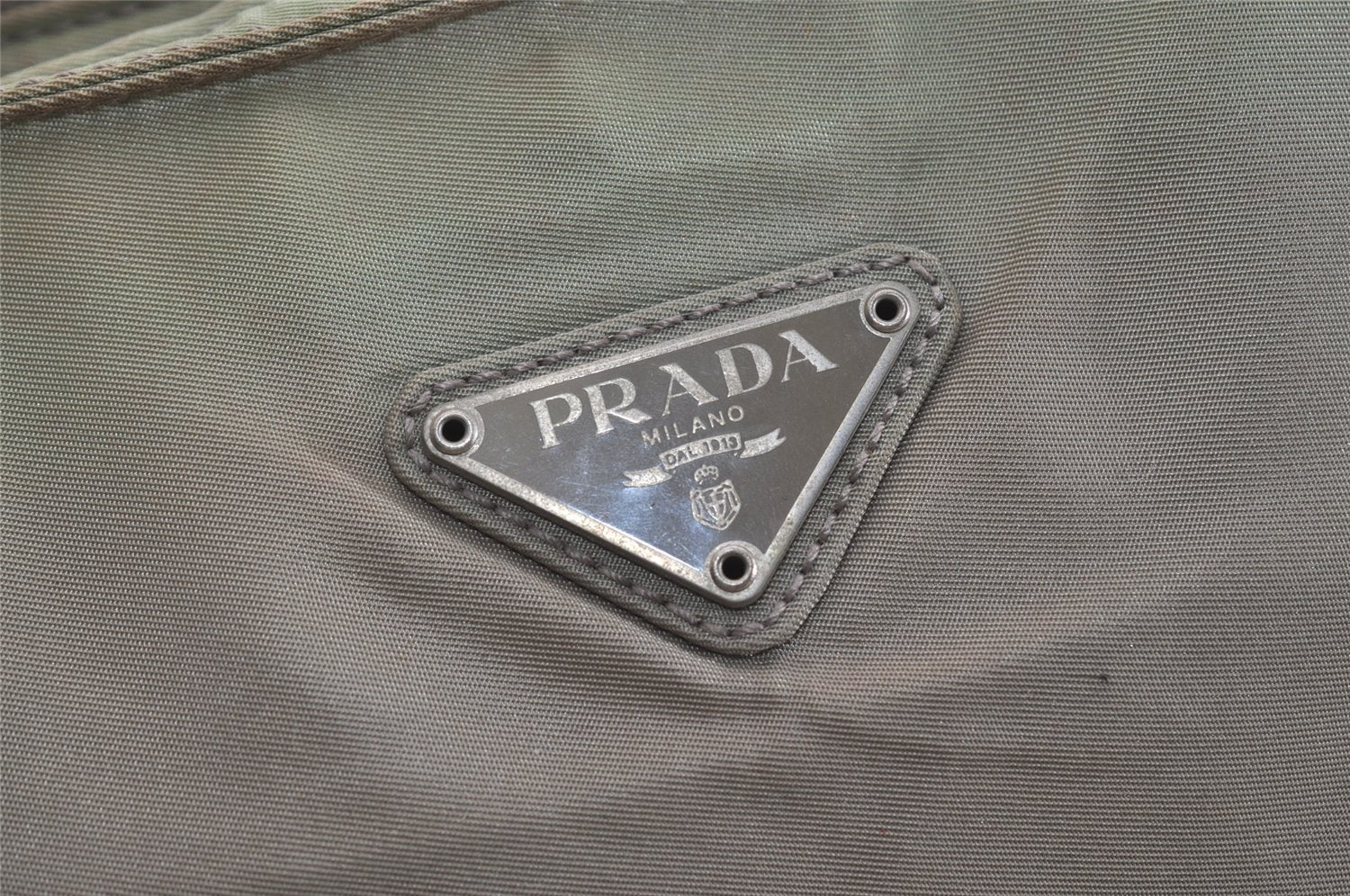 Authentic PRADA TESSUTO CITY Nylon Shoulder Tote Bag B7276 Light Green 4321J