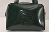 Authentic GUCCI Interlocking G 2Way Hand Bag Purse Enamel Green Junk 4321K
