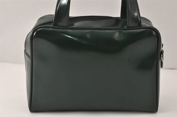 Authentic GUCCI Interlocking G 2Way Hand Bag Purse Enamel Green Junk 4321K