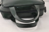 Authentic GUCCI Interlocking G 2Way Hand Bag Purse Enamel Green Junk 4321K