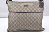 Authentic GUCCI Shoulder Cross Body Bag Purse GG PVC Leather 141198 Brown 4322K
