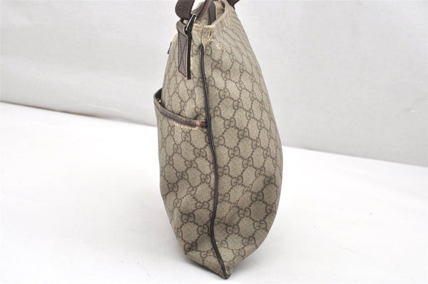 Authentic GUCCI Shoulder Cross Body Bag Purse GG PVC Leather 141198 Brown 4322K