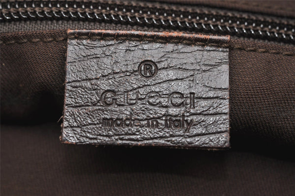 Authentic GUCCI Shoulder Cross Body Bag Purse GG PVC Leather 141198 Brown 4322K
