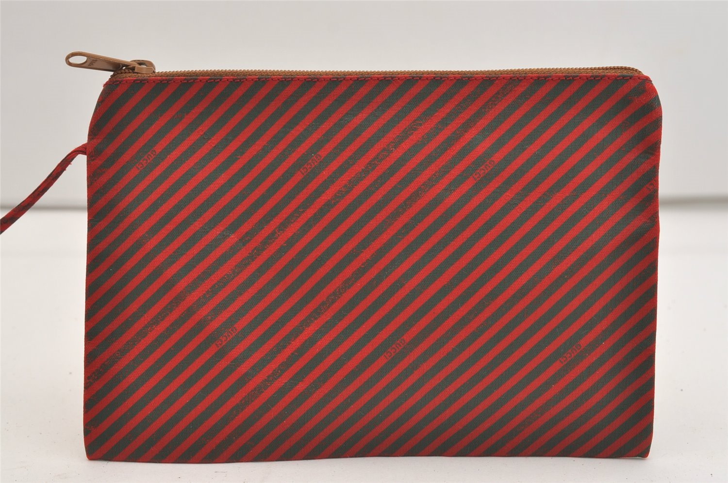 Authentic GUCCI Rigate Line Travel Boston Bag Cotton Leather Red Green 4323J