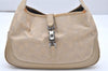 Authentic GUCCI Jackie Shoulder Bag GG Canvas Leather 0013735 Beige Junk 4323K