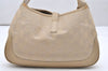 Authentic GUCCI Jackie Shoulder Bag GG Canvas Leather 0013735 Beige Junk 4323K