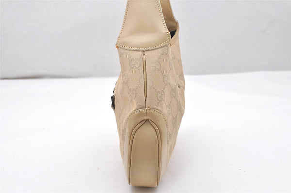 Authentic GUCCI Jackie Shoulder Bag GG Canvas Leather 0013735 Beige Junk 4323K