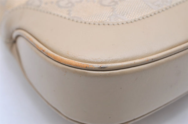Authentic GUCCI Jackie Shoulder Bag GG Canvas Leather 0013735 Beige Junk 4323K